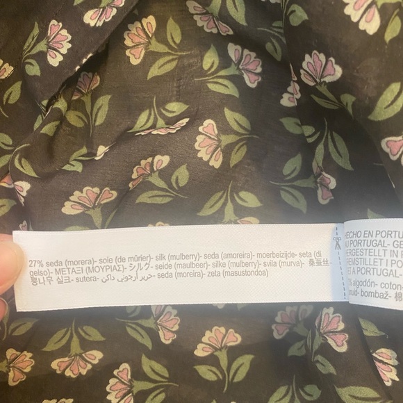 Retro style blouse with Flower patterns / Massimo Dutti / Small - Picture 4 of 4